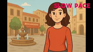 French Listening Practice (slow pace)/ Compréhension orale en français - In the city/ En ville